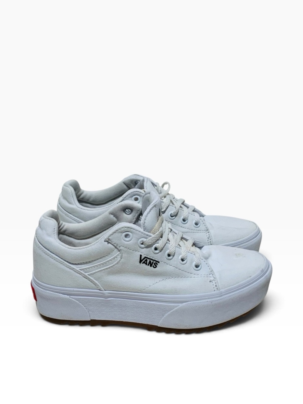 Vans White Low-Top Seldan ST You Are Lived Edition Sneakers Sz 8